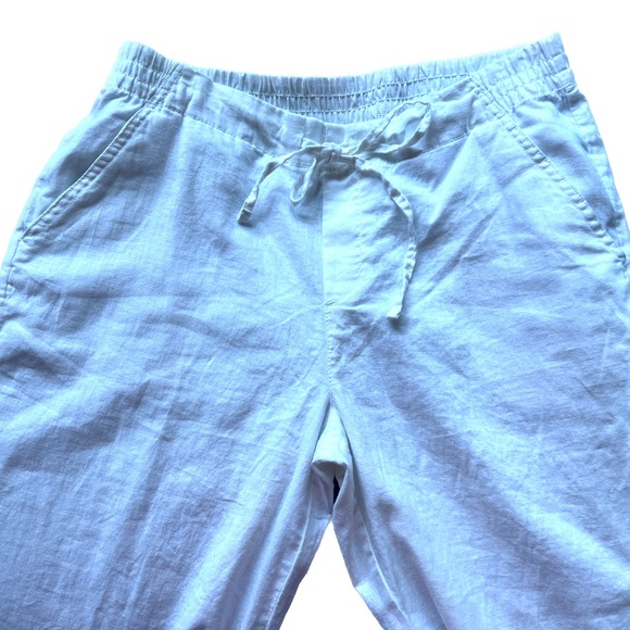 Women's White Drawstring Pants - Picture 2 of 7